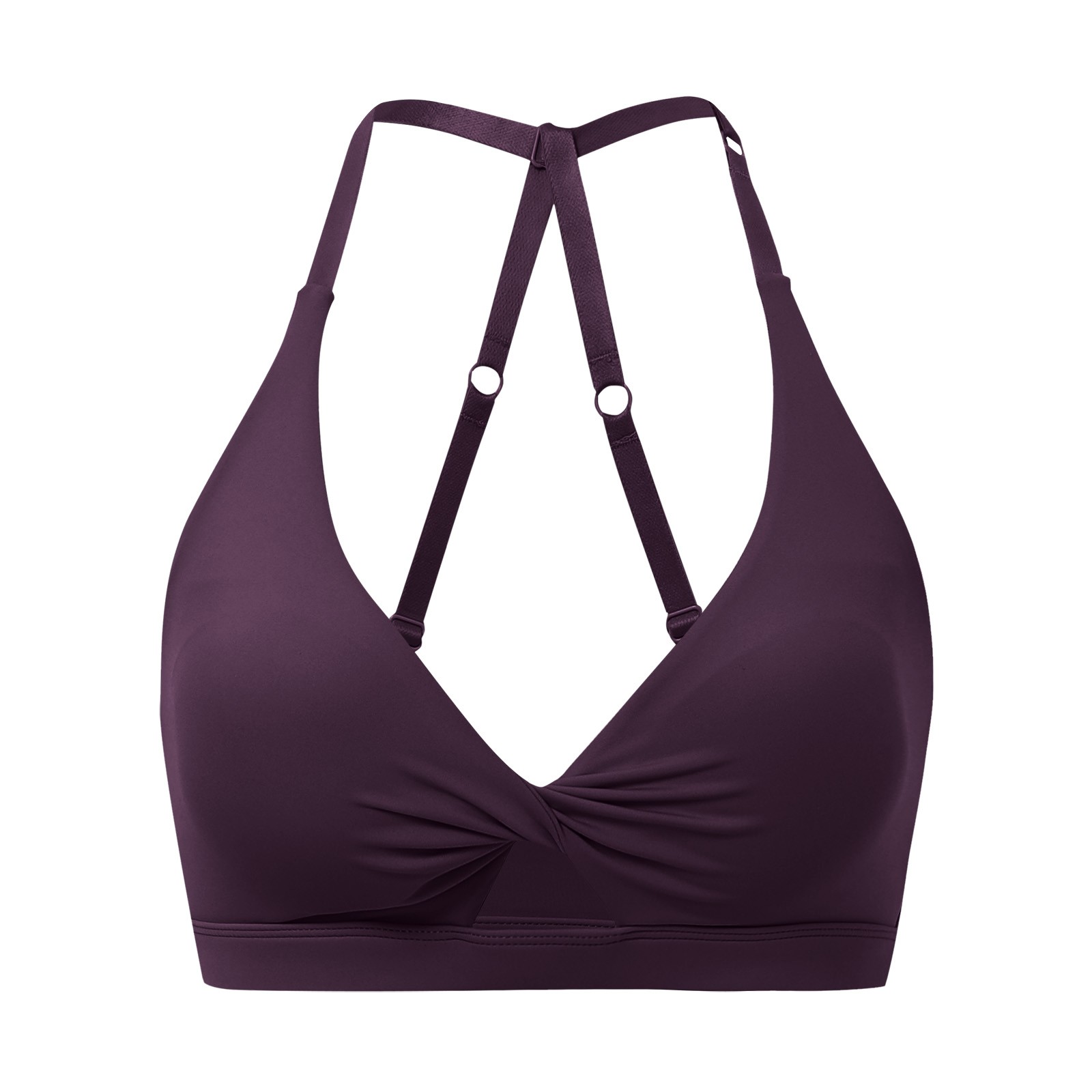 thumbnail image 4 of Sujetador deportivo a prueba de golpes para mujer - Tirantes ajustables, cuello en V, relleno extraíble, nailon/spandex, yoga, running, fitness, tallas S-XL, contorno de pecho 66-75 cm, 4 of 6